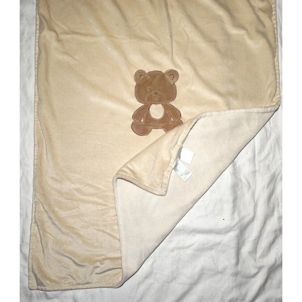 Sam Salem & Sons Brown Tan Teddy Bear Baby Blanket Lovey 3D Ears RN: 31526
